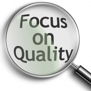 Magnifier Hovering Over 'Focus on Quality' Text