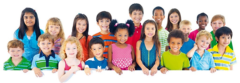 Image of a group of children smiling.
