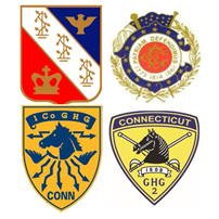 Logos of the four units of the Governors Guards