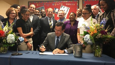 Governor Malloy Signing a New State Law
