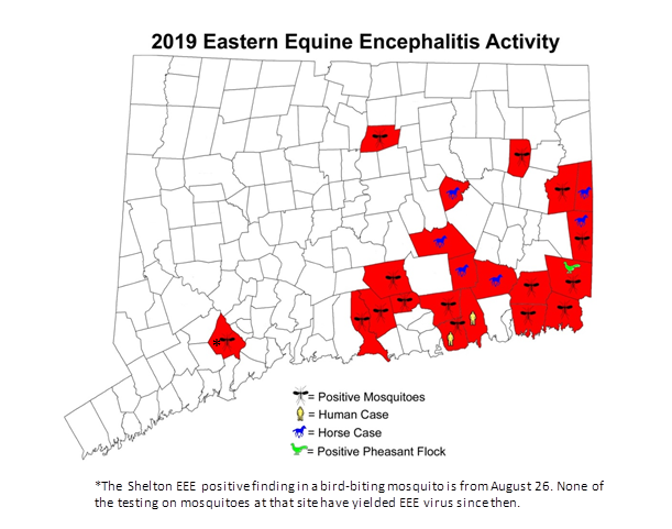 2019 Eastern Equine Encephalitis Activity Map