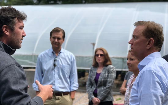 Governor Lamont at Town Farm in Ledyard