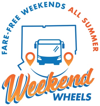 Weekend Wheels, fare-free weekends all summer