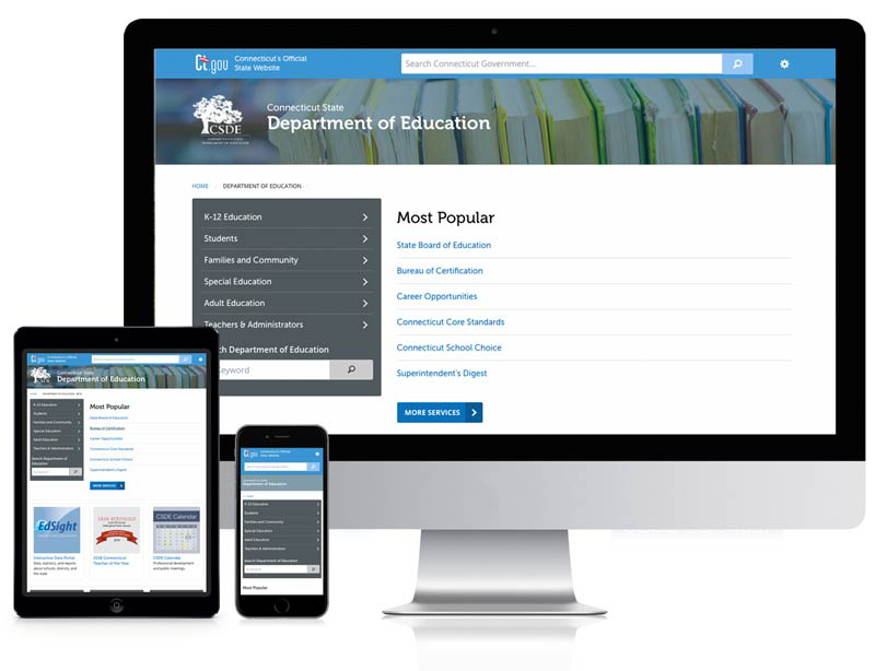 State Department of Education Website Preview