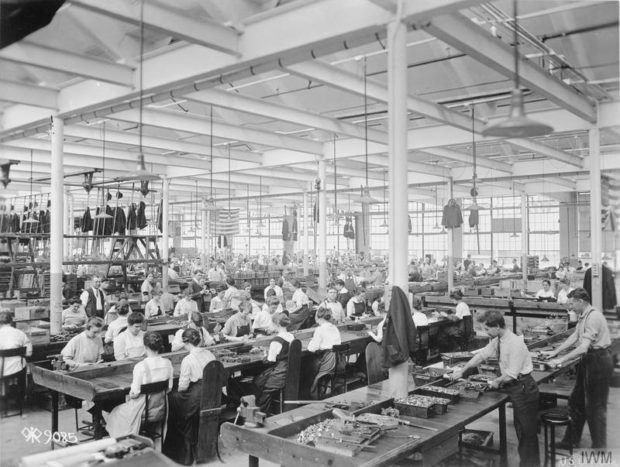 General view of a section of the Colt’s automatic firearms plant in Hartford