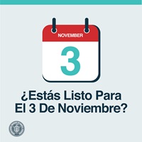 Date image and text: ¿Estás Listo Para El 3 De Noviembre?
