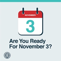Date image and text: Are you ready for November 3?