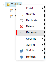 Content Editor - Content Tree Folder Rename