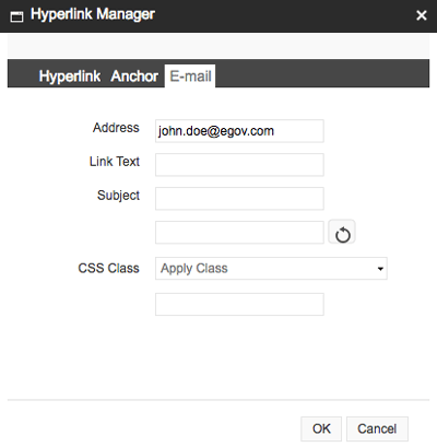 Hyperlink Manager Email