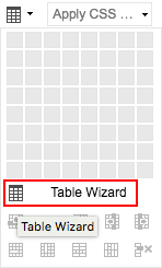 Rich Text Editor - Table dropdown