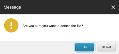 Detach document file dialogue box