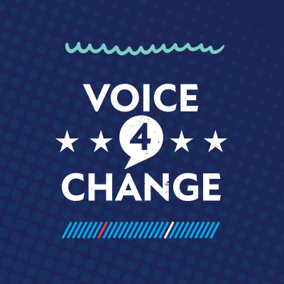 Voice4Change vertical logo