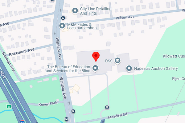 Map of Education and Services for the Blind office