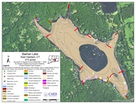Aquatic plant survey map of Bashan Lake in East Haddam, CT.