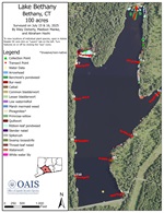 Map of aquatic plant species in Bethany Lake documented during the 2025 survey.