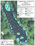 Aquatic plant survey map of Dogwood Lake in Trumbull, Connecticut