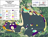 2021 aquatic plant survey map of Fence Rock Lake in Guilford, CT
