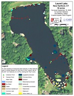 2020 survey map of Laurel Lake in New Hartford