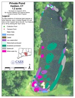 CAES IAPP 2019 survey map of a private pond in Haddam