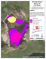 CAES IAPP 2019 survey map of a private pond in Rocky Hill