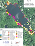 2021 aquatic plant survey map of West Lake in Guilford, CT.