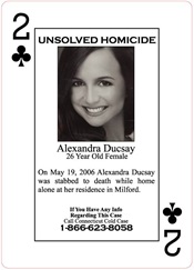 Alexandra Ducsay was found deceased in her home in Milford on May 19, 2006.