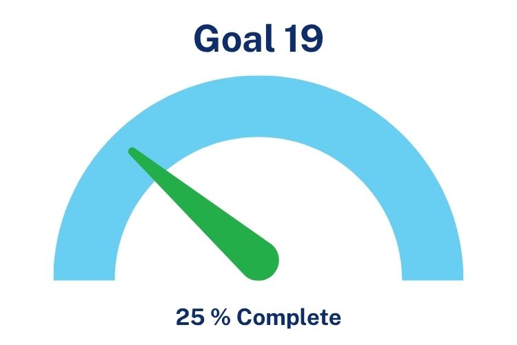 Goal 19 Q4 2025 25 Percent Progress Dial