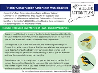 Snip of 2025 CT Wildlife Action Plan Fact Sheet
