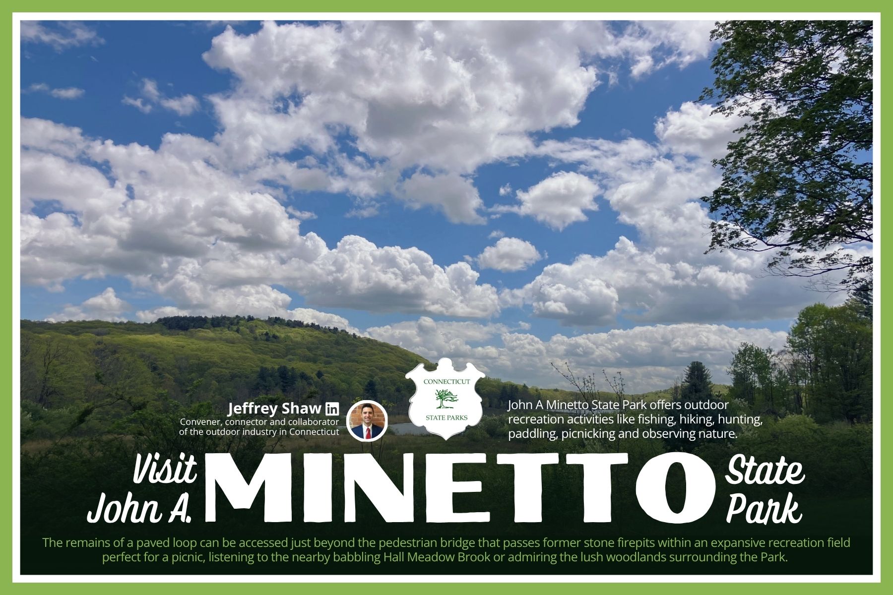 Postcard-style image of Minetto State Park