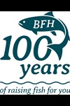 the logo for the 100 year anniversary of the Burlington State Fish Hatchery