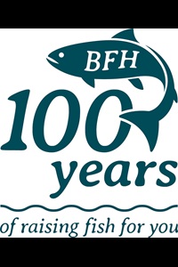 the logo for the 100 year anniversary of the Burlington State Fish Hatchery