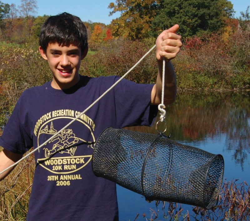 Ready to set a minnow trap. Peggy Jacobs photo.