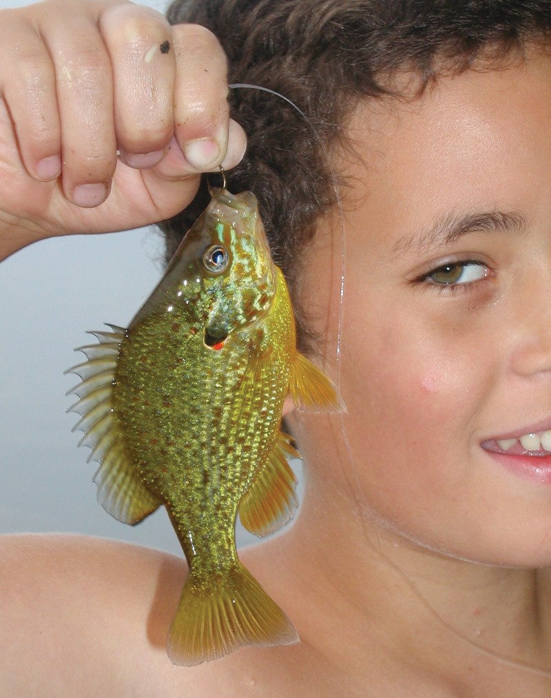 Angling with a bit of worm on a very small hook is a great way to catch a variety of fishes. Peggy Jacobs photo.