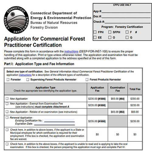 Forms for Forest Products Harvester