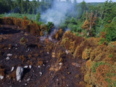 Thermal imaging from DEEP’s drone identify hotspots at the recent Riverside Thompson fire. 