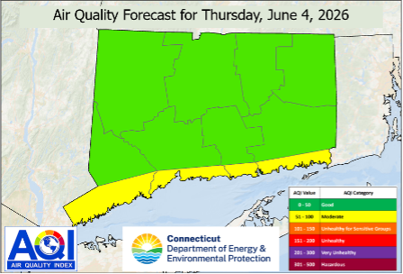 Map of Air Quality Forecast for Thursday, June 4, 2026
