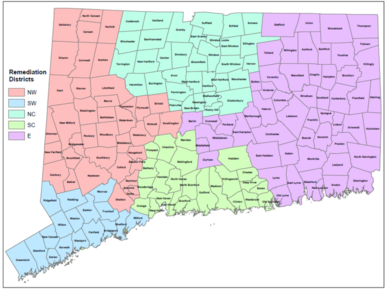 Remediation District map