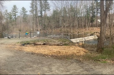 Strong Pond Dam before removal. Photo credit: Braden Lynn