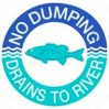 No dumping drains to river