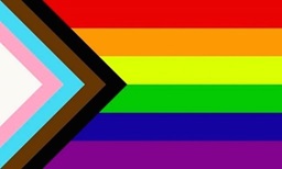 Progress pride rainbow flag