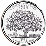Connecticut Quarter Reverse, Charter Oak image