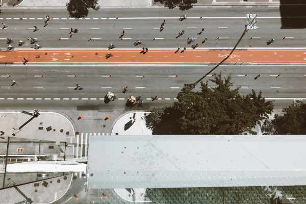 People walking on road