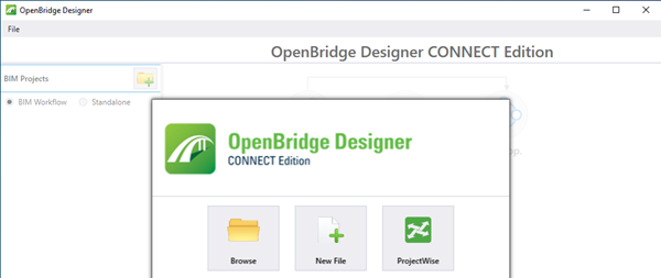 OpenBridge Designer - Home Screen