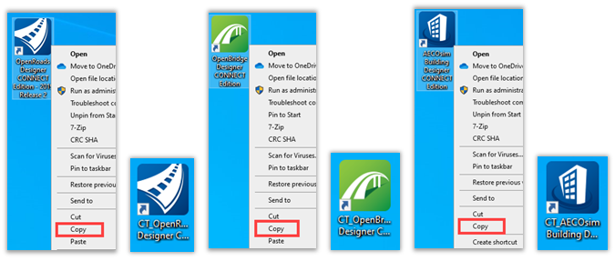 Windows Copying Icons - Screen Shots