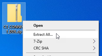 Extract Zip File - Windows Screen Shot