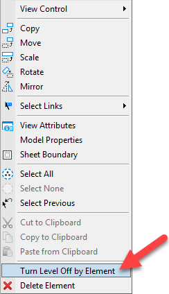 Right Click Menu - Turn Level Off by Element