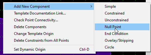 Add New Component Null Point - Create Template Dialog Box
