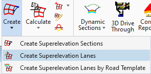 Create Superelevation Lanes