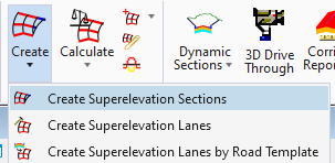 Create Superelevation Sections