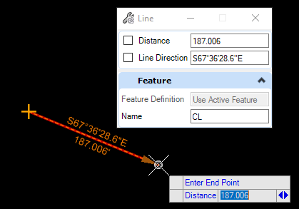Geometry Rules Enter Line Distance - Screen Shot